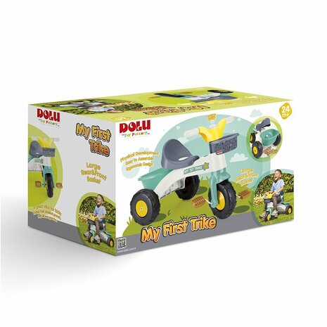 Dolu Driewieler 70x47x70 cm Groen/Geel/Wit/Grijs