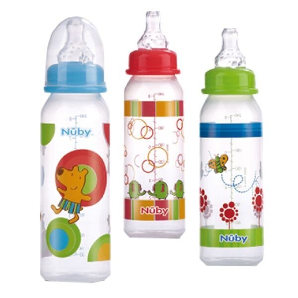 Nuby Baby Drinkfles 240ml Assorti