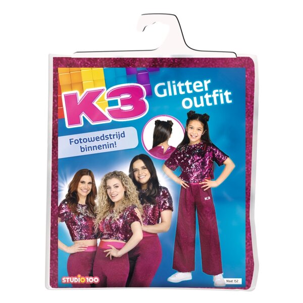 K3 Glitter Outfit 6-8 Jaar Roze