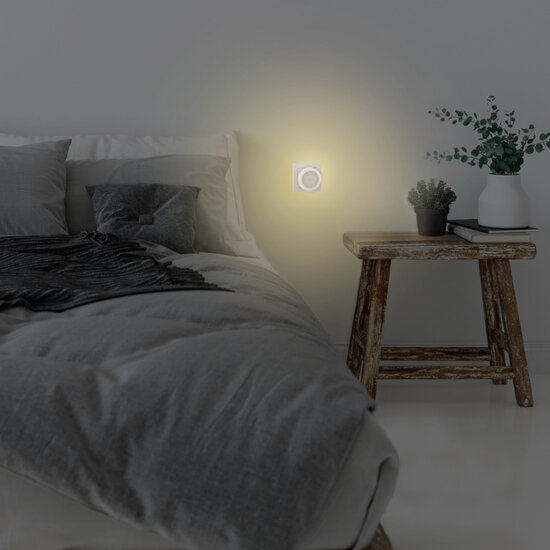 Hama Led-nachtlampje Touch Switch Voor Stopcontact Aanraakknop Warm Licht