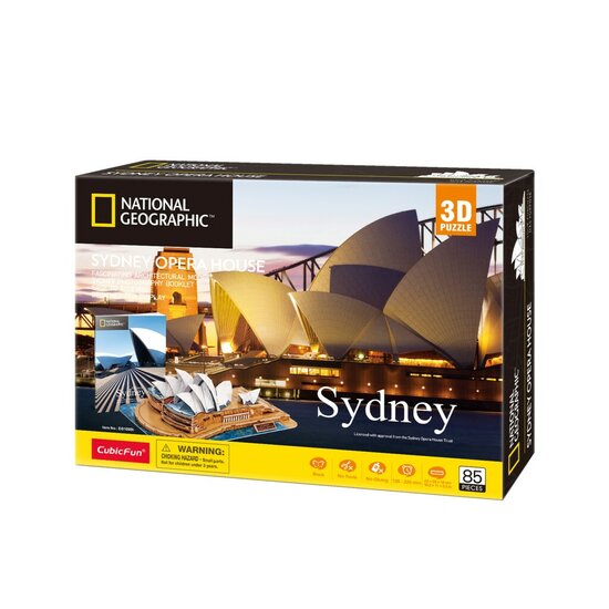 Cubic Fun National Geographic 3D Puzzel Opera House Sydney 86 Stukjes