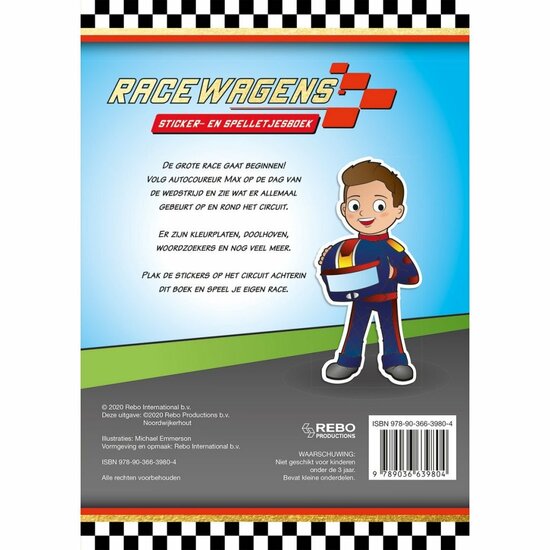 Sticker- en Speelboek Racewagens