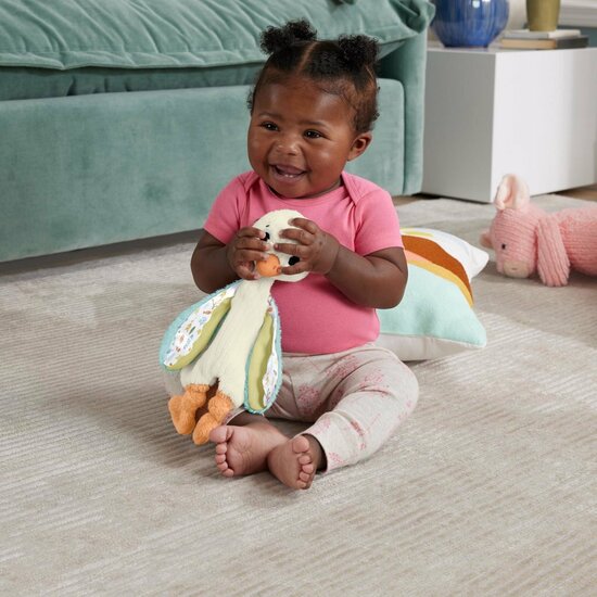 Fisher Price Knuffeldoekje Gans met Rammel