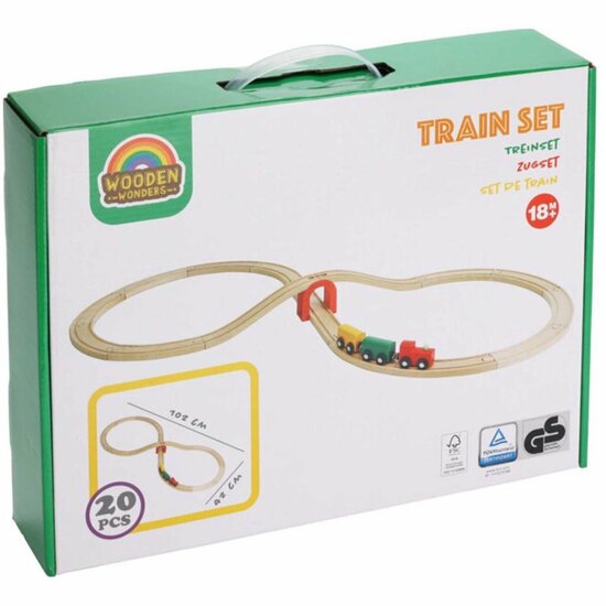 Houten Treinbaan 20-delig