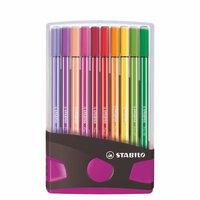 Stabilo Pen 68 in 20 Kleuren Antraciet/Roze