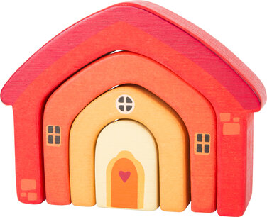 Blokken puzzel huis rood 10648 Blokken puzzel huis rood 10648