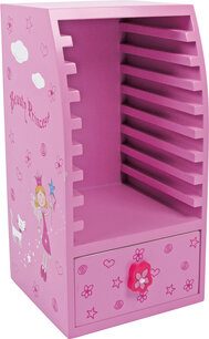 Prinses Cd en dvd opbergsysteem Roze Hout 5355 Prinses Cd en dvd opbergsysteem Roze Hout 5355