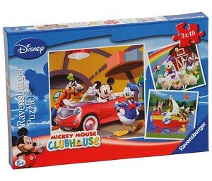 Iedereen houdt van Mickey 3 x 49 stukjes Iedereen houdt van Mickey 3 x 49 stukjes